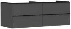 Hansgrohe Xelu Q - Mosdószekrény, 50x136x55 cm, 4 fiókos, matt szürke/matt fekete 54087670 (54087670)