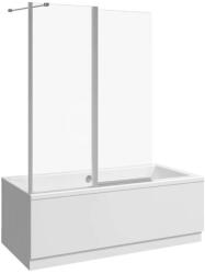 Jika Nion - Fürdőszoba paraván kétrészes L/P, 1150x1500 mm, Jika perla Glass, ezüst/átlátszó üveg H2572N60026681 (H2572N60026681)