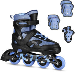 NILS Extreme Kerekek és védők görkorcsolya szett Moonbeam NA0189 Nils Extreme LED 39/42 fekete|kék