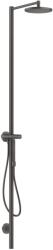 Hansgrohe Starck - Zuhanyszett keverővel, 24 cm átmérőjű, 1 vízsugárral, fekete króm, csiszolt króm 12670340 (12670340)
