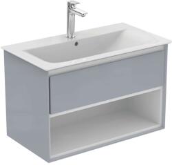 Ideal Standard Connect Air - Mosdószekrény, 800x440x517 mm, fényes világosszürke/fehér matt E0827EQ (E0827EQ)