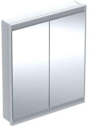 Geberit ONE - Tükrös szekrény LED világítással, 750x900x150 mm, 2 ajtó, beépíthető, alumínium 505.802. 00.1 (505.802.00.1)
