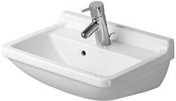 Duravit Starck 3 - Mosdókagyló 550x430 mm, túlfolyóval, csapfurattal, WonderGliss, fehér 03005500001 (03005500001)