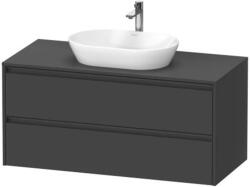 Duravit Ketho. 2 - Mosdószekrény kivágással 568x1200x550 mm, 2 fiókkal, grafit matt K24897049490000 (K24897049490000)