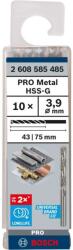 Bosch Tartozékok - Fém fúrókészlet, 3, 9x75 mm, 10 db 2608585485 (2608585485)