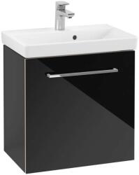 Villeroy & Boch Avento - Mosdószekrény, 530x514x352 mm, 1 ajtó, Crystal Black A88800B3 (A88800B3)