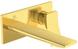 Ideal Standard Conca Tap - Mosdókagyló-keverő, rejtett beépítéshez, kifolyócső 18 cm, Brushed Gold A7371A2 (A7371A2)