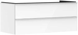 Hansgrohe Xelu Q - Mosdószekrény, 50x118x55 cm, 2 fiókos, fényes fehér/matt fehér 54082700 (54082700)