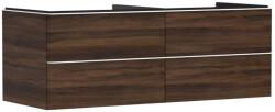Hansgrohe Xelu Q - Mosdószekrény, 50x136x55 cm, 4 fiókos, sötét dió/matt fehér 54089700 (54089700)