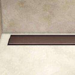 I-Drain Plano - Rozsdamentes acél rács zuhanykádhoz PRO sorozat, PVD felület, 600 mm hosszú, csokoládé színű IPRO0600C (IPRO0600C)