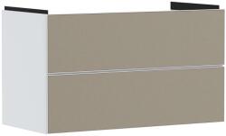Hansgrohe Xevolos E - Mosdószekrény 98x58x48 cm, 2 fiókos, matt fehér/bronz 54181390 (54181390)