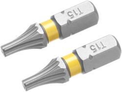 STANLEY Tartozékok - T15 bitkészlet ScrewLock rendszerrel, hossza 25 mm, 2 db STA62705-XJ (STA62705-XJ)
