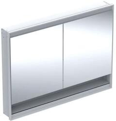 Geberit ONE - Tükrös szekrény LED világítással, 1200x900x150 mm, 2 ajtó, fülkével, beépített, fehér színű 505.825. 00.2 (505.825.00.2)