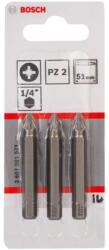 Bosch Tartozékok - PZ2 bitkészlet, hossza 51 mm, 3 db 2607001571 (2607001571)
