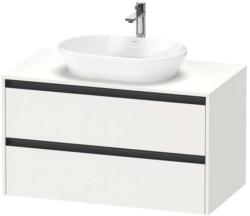 Duravit Ketho. 2 - Mosdószekrény kivágással 568x1000x550 mm, 2 fiókkal, matt fehér színű K24896018180000 (K24896018180000)