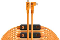 Tether Tools TetherPro Optima 10G USB-C apa - USB-C apa 90° 3.2 Adatkábel 9.4m - Narancssárga (CUC31RTG2-ORG) (CUC31RTG2-ORG)