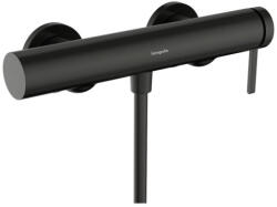 Hansgrohe Finoris egykaros zuhanycsaptelep falsíkon kívüli szereléshez, szálcsiszolt fekete króm 76620340 (76620340)