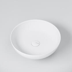 MARMY Soligo mosdó D40x11 öntött márvány túlfolyó nélkül, fényes fehér 30 1000 04 10 10 (30 1000 04 10 10)