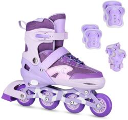 NILS Extreme Kerekek és védők görkorcsolya szett Moonbeam NA0189 Nils Extreme LED 39 lila|rózsaszín