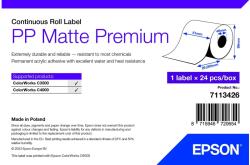 Epson 7113426 PP Matte, за ColorWorks, 51mm x 29m, полипропилен, бели самозалепващи етикети (7113426)