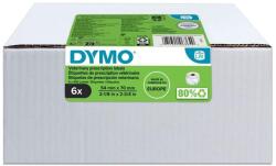 DYMO 2187328, 70mm x 54mm, 6x400 бр. , бели хартиени ветеринарни етикети (2187328)