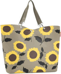 Reisenthel shopper XL drapp-sárga virágos női nagy shopper táska (ZU5052)
