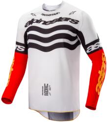 Alpinestars Tricou motocross Alpinestars Techstar ediție limitată Negru intens-alb-roșu fluo-portocaliu (AIM170-0287)