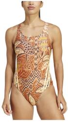 Adidas Бански костюм Adidas Farm Rio 3 Stripes swimsuit - Multicolor (Mystery Brown / Almost Yellow)