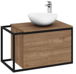 Strohm-Teka Itaca szekrény 80x45x45 Dió/Fekete 187160001 (187160001)