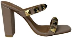 Chic Сандали Chic Women's Studded Strap Block Heeled Sandal - Nude