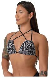 NEBBIA Maceió Zebra bikini top - Black (White)