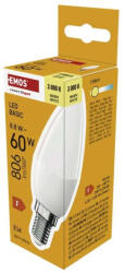EMOS LED izzó Basic Candle E14 / 8, 8 W (60 W) / 806 lm / Meleg fehér ZL3F47 (ZL3F47)