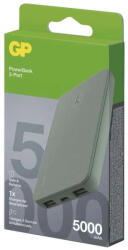 GP Batteries Powerbank B+ Series, 5 000 mAh, 12 W, zöldesszürke B6405GY (B6405GY)