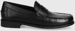 Geox bőr mokaszin fekete, férfi - fekete Férfi 42 - answear - 37 990 Ft
