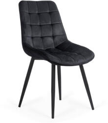 Chairs ON Scaun pentru bucătărie și living din catifea BUC206 Negru