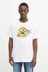 Converse pamut póló Converse x Tom & Jerry fehér, nyomott mintás, 10028754-A01 - fehér XS