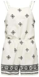 ONLY Caro Linen sleeveless romper - Beige (Cloud Dancer / Aop Black)