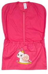  Pamut vállfás oviszsák zsebbel és cipzárral - Rózsaszín csiga