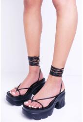 Chic Сандали Chic Women's Lace-Up Flat Sandal - Black