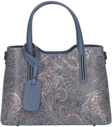 Rea Moda Olasz bőr 5136 kék virágos táska