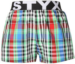 Styx Gyermek bő szárú boxeralsók Styx sportos gumipánt többszínben (BJ1036) 4-5 éves