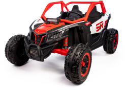 Mamido Elektromos játékautó Buggy Bumper 66 piros | 24V | 4x200W | ÉVA | LED | 2, 4 GHz | Öko bőr (S-KL808-RED) - mamido