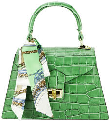 SOFILINE Geanta din piele naturala cu esarfa 8953 121 Verde (8953GREEN)