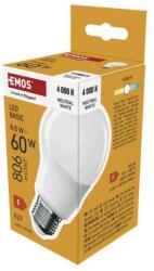 EMOS LED izzó Basic A60 / E27 / 8, 8 W (60 W) / 806 lm / Természetes fehér (ZL5F48)