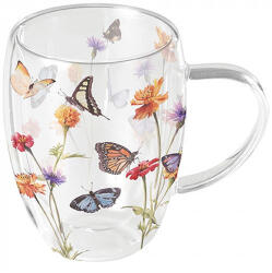 Ambiente Butterfly garden white duplafalú borosilicate üvegbögre 0, 35L (14219335)