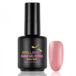 BrillBird - MANI GEL EXTRA - SAJÁT KÖRÖM ERŐSÍTŐ GÉL LAKK ALAP - COVER DARK - 15 ML