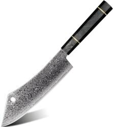 HARAHU Cuțit de bucătărie damasc TS-37454 - Cleaver / Negru KP37454