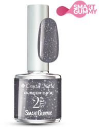 Crystal Nails - 2S - SMARTGUMMY RUBBER BASE GEL - NR53 - SHIMMER GREY - 8ML