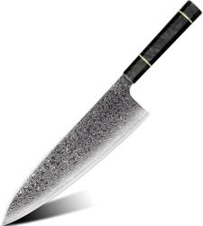 HARAHU Cuțit de bucătărie damasc TS-37446 - Big Chef / Negru KP37446