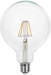 V-TAC Átlátszó LED izzó filament COG E27 G125 10W 6400K nagygömb - 214424 (214424)